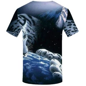 T-Shirt Tigre Au-Dessus du Monde