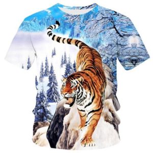 T-Shirt Tigre En Montagne