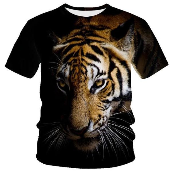 T-Shirt Tigre Félin dans l'obscurité