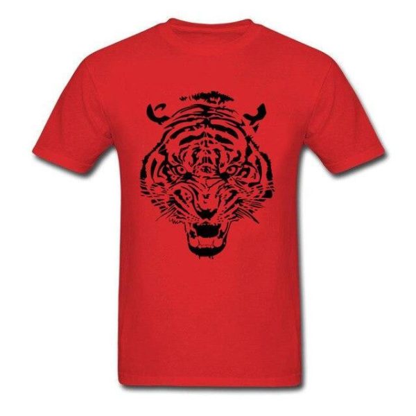 T-Shirt Tigre tribal rouge