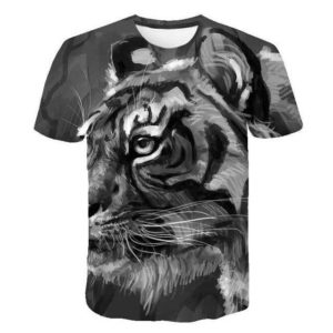 T-Shirt Tigre Profil Aquarelle