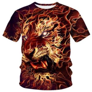 T-Shirt Tigre de flamme