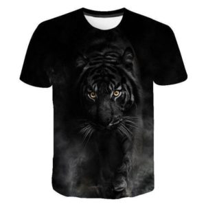 t-shirt tigre noir