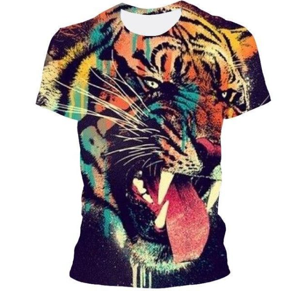 t-shirt tigre assoiffé