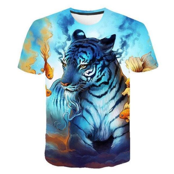 t-shirt tigre marin