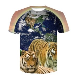 t-shirt tigre world fauve