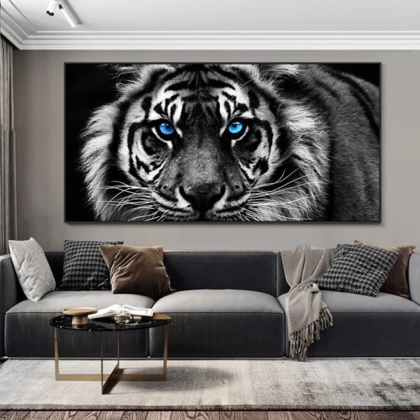poster tigre Yeux Bleus