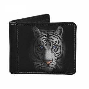 portefeuille tigre Blanc Yeux Bleus