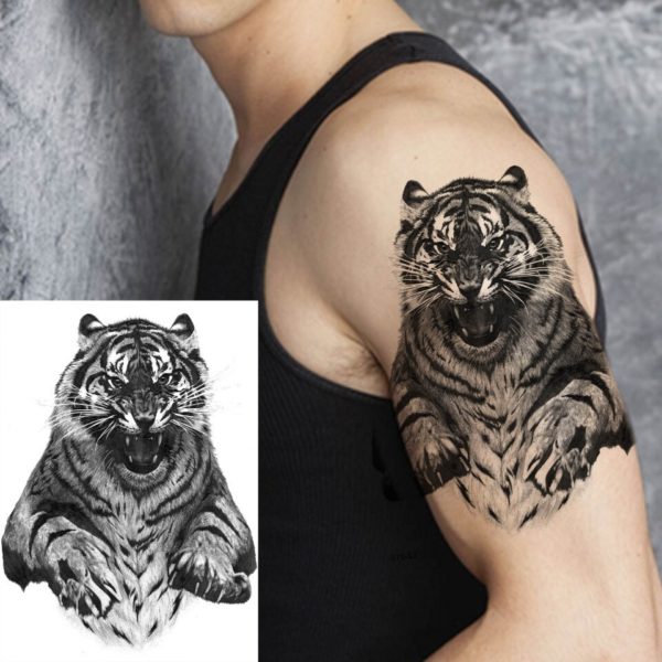 tatouage tigre Furieux