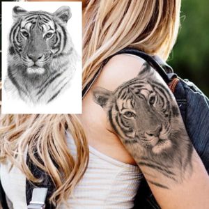 tatouage tigre Tête