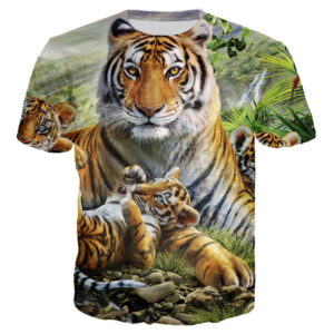 T-Shirt Tigre Selfie Famille