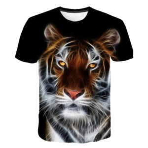 t-shirt tigre luminescent obscure