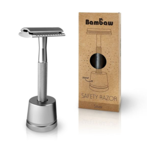 Metal safety razor and base
