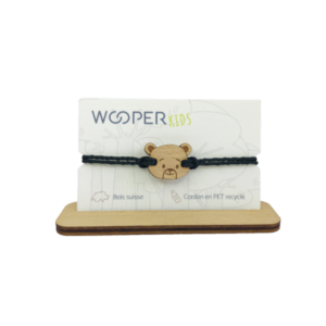 Beary wooden bracelet for children
