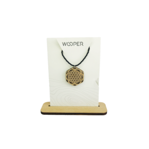 Wooden necklace Flower of life