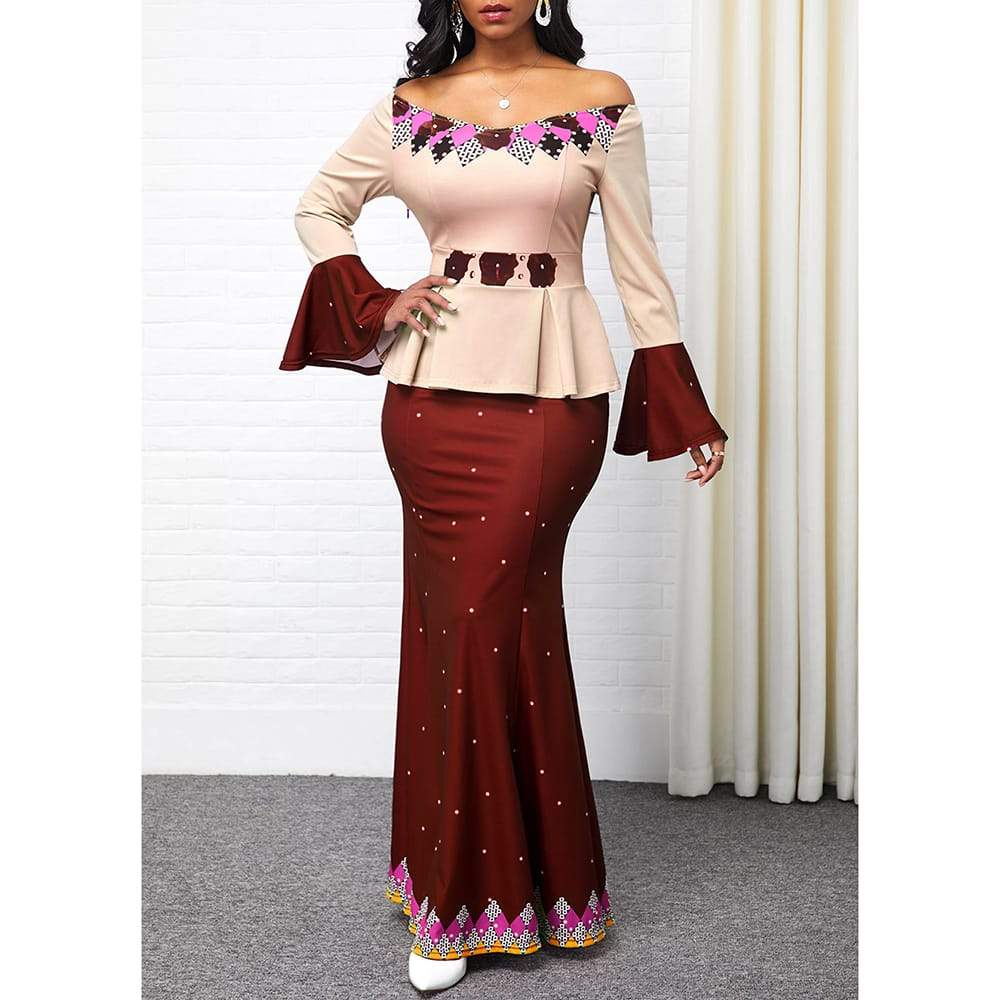Robe Africaine de style Ankara imprimé Dashiki