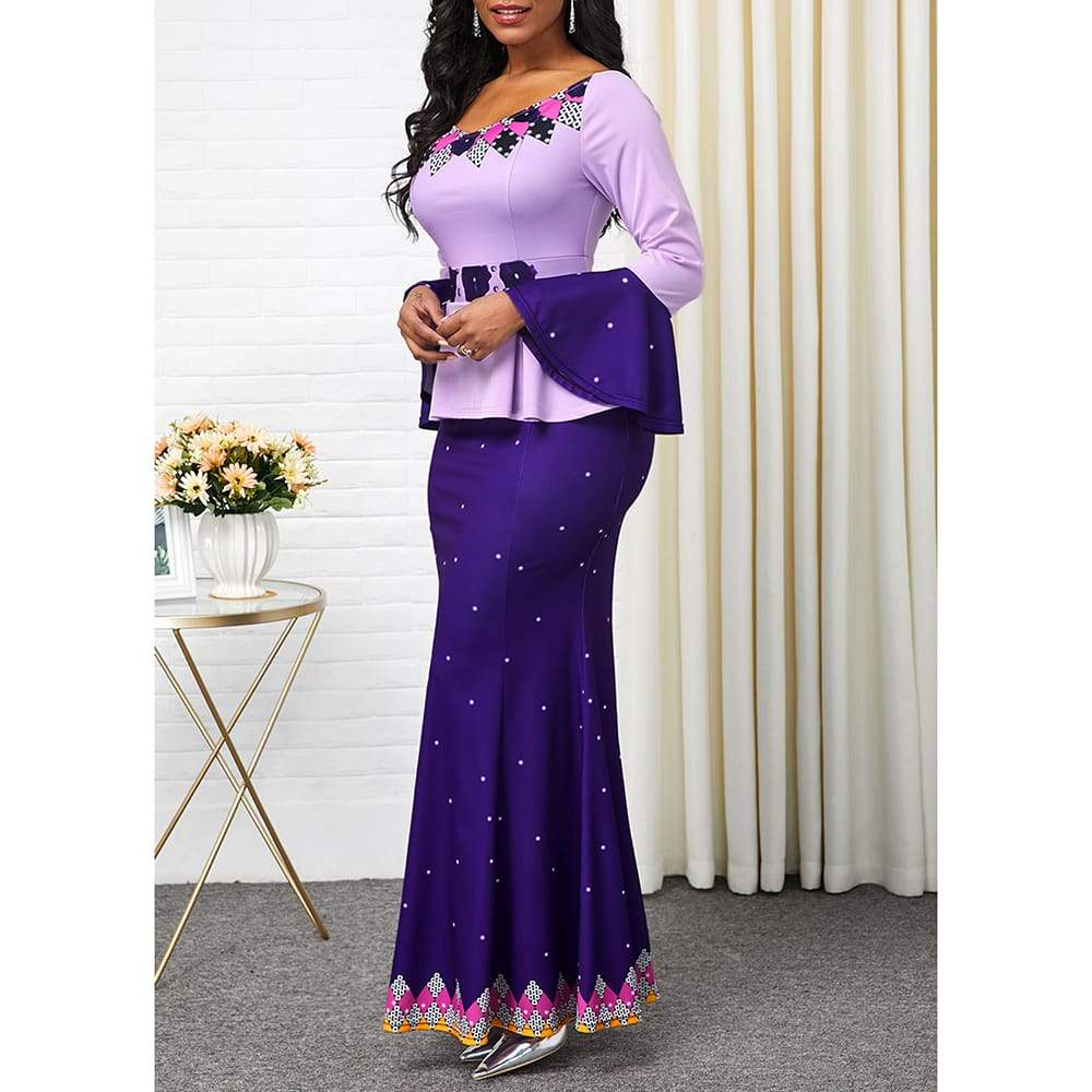 Robe Africaine de style Ankara imprimé Dashiki