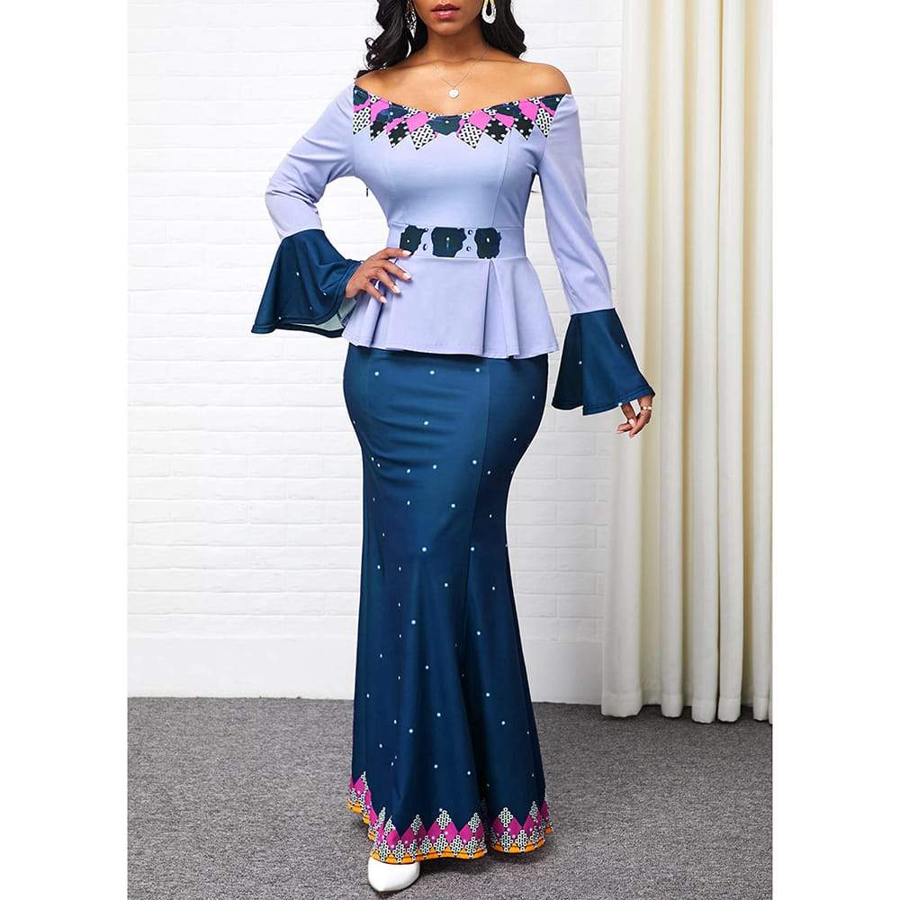 Robe Africaine de style Ankara imprimé Dashiki