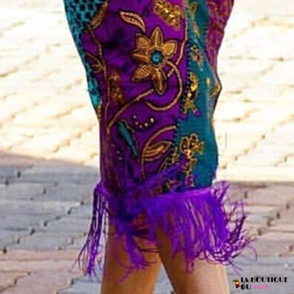 Jupe imprimée Wax multi-couleurs. - Vêtements style africain