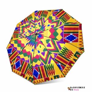 Parapluie automatique imprimé en tissus Africain d’Ankara -