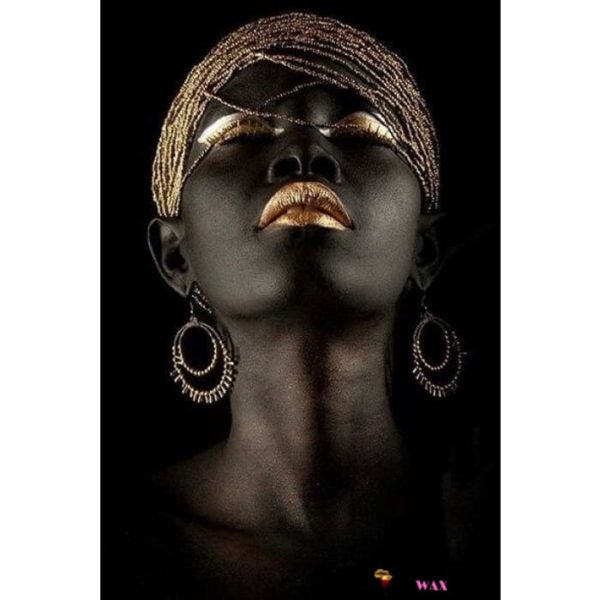 Peinture à l'huile d'un visage de femme Africaine
