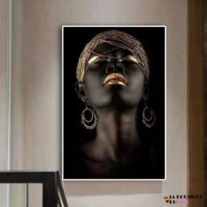 Peinture à l'huile d'un visage de femme Africaine
