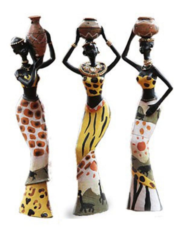 Figurines de Femmes Africaines en résine Artisanale