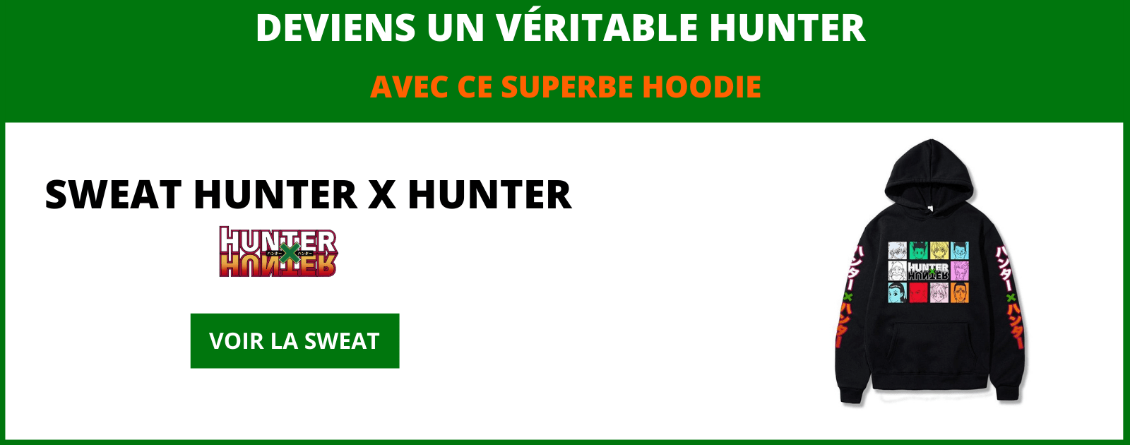 Hoodie Hunter x Hunter Stylé