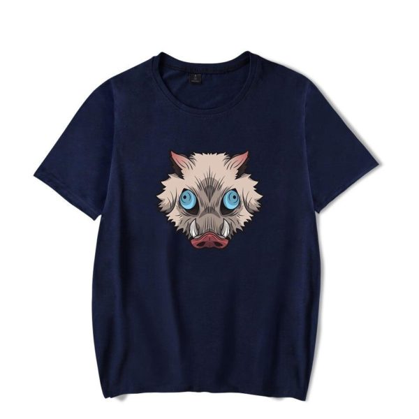 T-shirt Demon slayer Bleu Inosuke