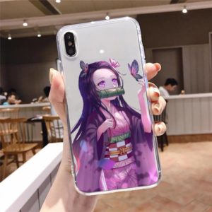 Coque iPhone Demon Slayer Nezuko Papillon