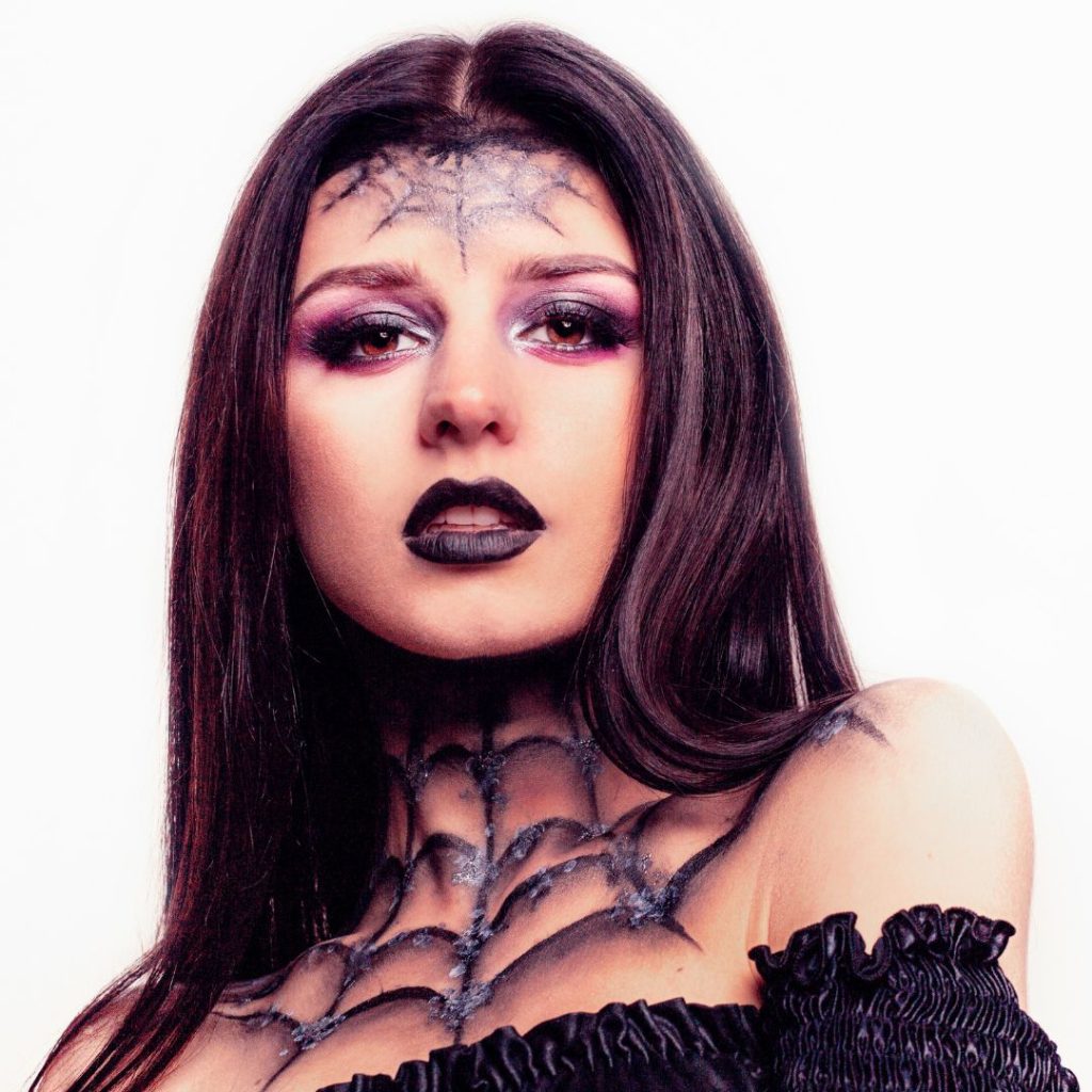 maquillage halloween toile d'araignée