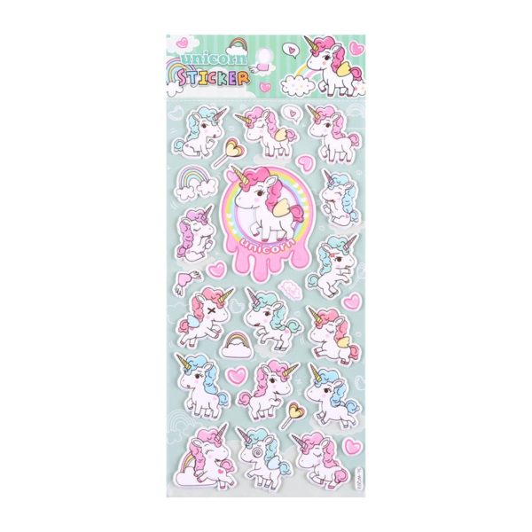 stickers licorne Yunikon en relief