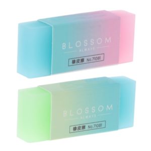 gomme Akina bicolore bleu rose ou bleu vert