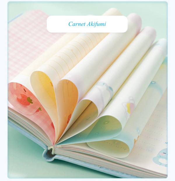 Feuilles colorées du carnet Akifumi