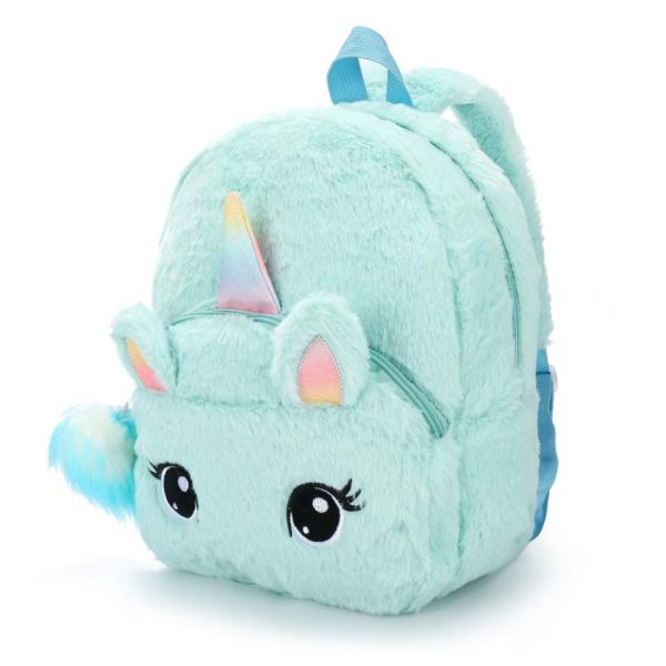 Sac licorne Emi bleu avec pompon