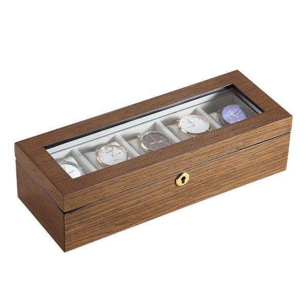 Uhrenbox Holz Glasdeckel 2